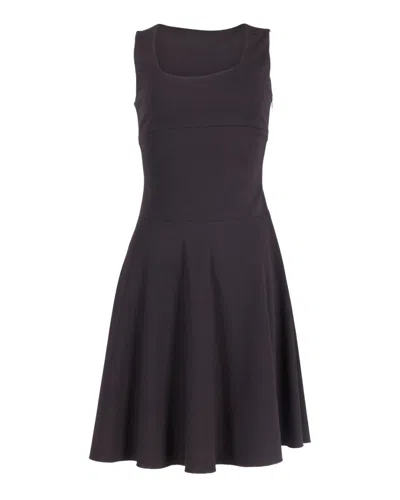 Joseph Sleeveless Skater Dress In Black Viscose