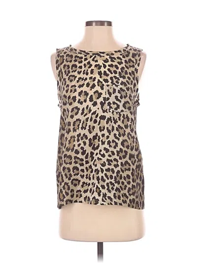 Pre-owned Joseph Sleeveless Top Tan Scoop Neck Tops