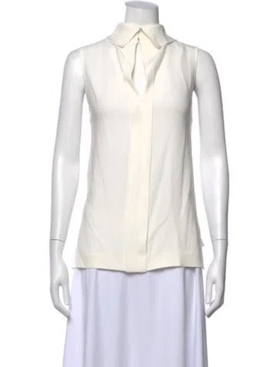 Pre-owned Joseph Sleeveless Top In White