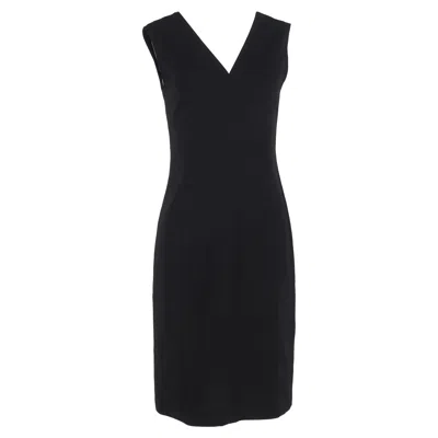 Joseph Sleeveless V-neck Dress In Black Wool