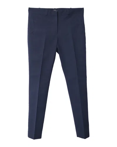 Joseph Slim-fit Tailored Trousers In Navy Blue Cotton