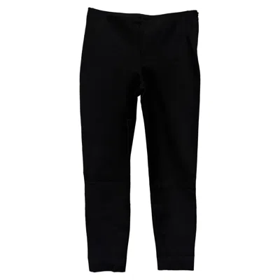 Pre-owned Joseph Slim-fit Trousers In Black Viscose