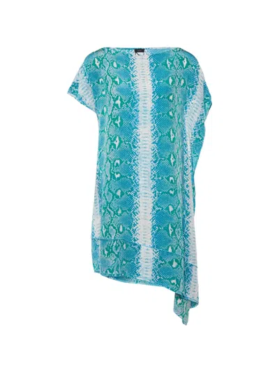 Pre-owned Joseph Snake-print Shift Dress In Blue