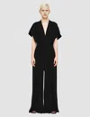 Joseph Sofia Airy Plissé Jumpsuit In Black