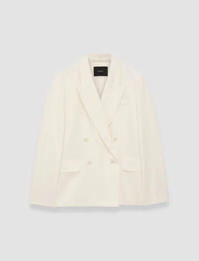 Joseph Soft Cotton Silk Jaden Jacket In Ivory