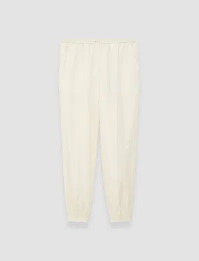 Joseph Soft Cotton Silk Taio Trousers In Ivory
