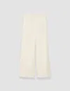 Joseph Thurlow Cropped Silk And Cotton-blend Wide-leg Pants In Ivory