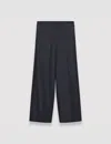 Joseph Womens Navy Temple Cropped Stretch-gabardine Trousers In Navy