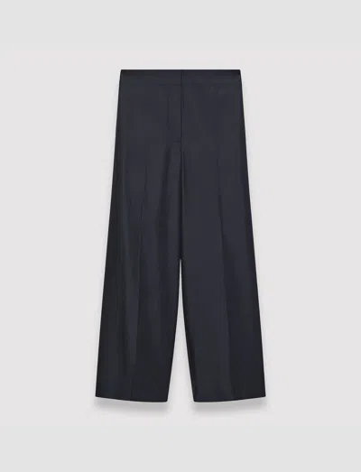 Joseph Soft Cotton Silk Thurlow Trousers In Navy