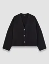 Joseph Soft Wool Cardigan In Black