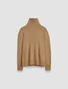Joseph Ribbed Mohair-blend Turtleneck Sweater In Oak