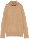 Joseph Soft Wool High Neck Sweater In Brown