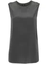 Joseph Bley Blouse Crepe De Soie In Grey
