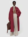 Joseph Spencer Double Face Cashmere Coat In Red