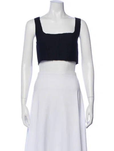 Pre-owned Joseph Square Neckline Sleeveless Crop Top In Gray