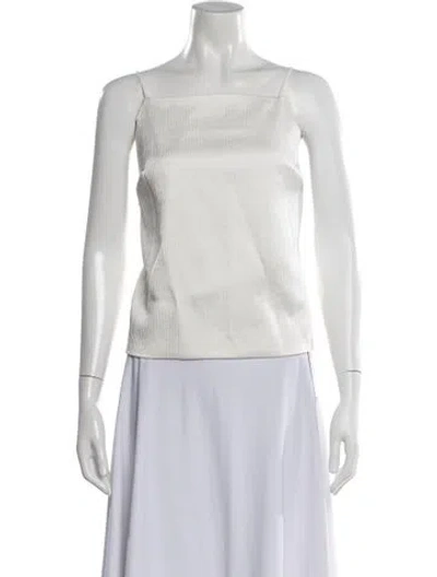 Pre-owned Joseph Square Neckline Sleeveless Top W/ Tags In Neutral