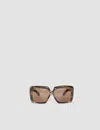 Joseph Square Sunglasses In Brown