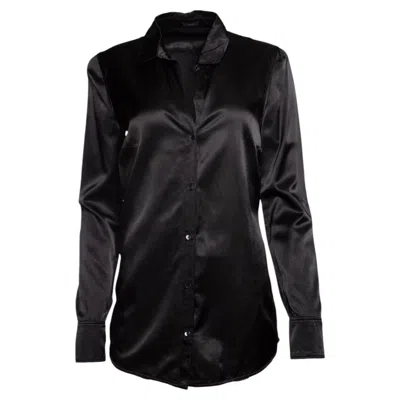 Pre-owned Joseph , Stacy Satin Blouse In Black