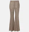 Joseph Stevens Wool Bamboo Trousers In Braun