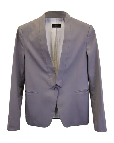 Joseph Straight Collar Single-breasted Blazer In Grey Polyester Viscose