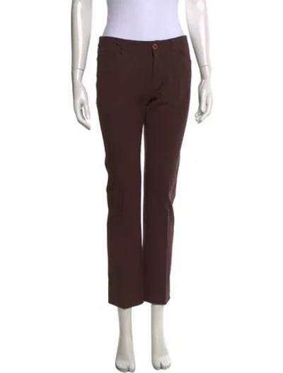 Pre-owned Joseph Straight Leg Pants In Brown