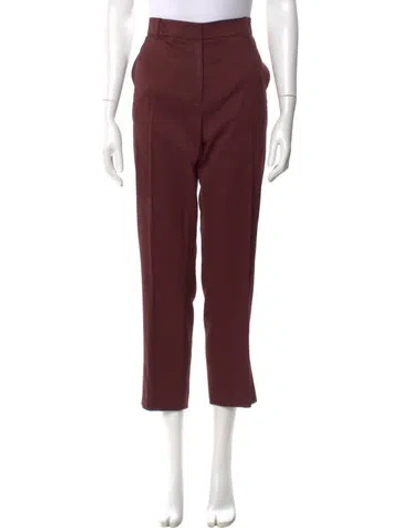 Pre-owned Joseph Straight Leg Pants In Burgundy