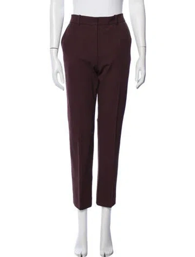 Pre-owned Joseph Straight Leg Pants In Burgundy