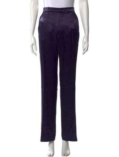 Pre-owned Joseph Straight Leg Pants In Purple