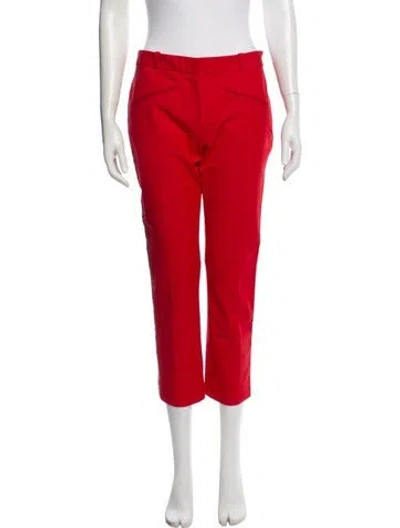 Pre-owned Joseph Straight Leg Pants In Red