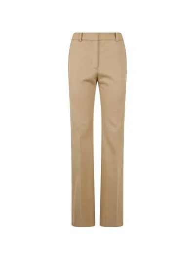 Joseph Tafira Stretch Gabardine Tailored Trousers Belt In Brown