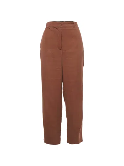 Pre-owned Joseph Straight-leg Trousers In Brown