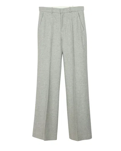 Joseph Straight Trousers In Grey Wool