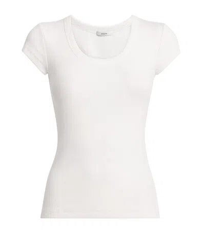 Joseph Stretch-cotton Ribbed Saba Top In White