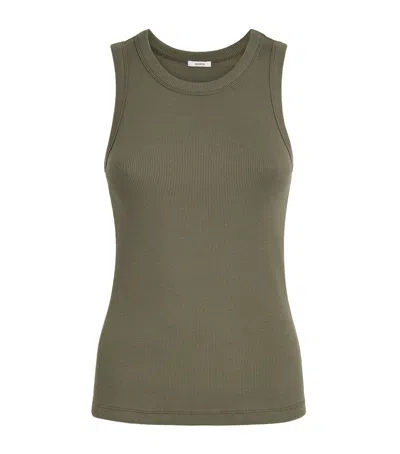 Joseph Stretch-cotton Yeux Tank Top In Green