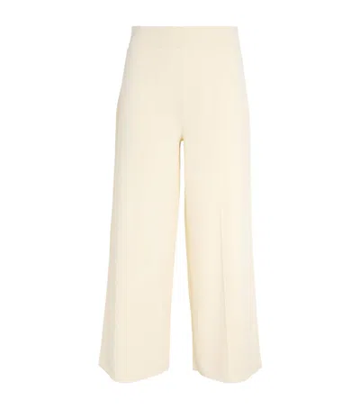 Joseph Stretch-knit Wide-leg Trousers In Neutral