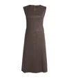 Joseph Stretch-leather Heidi Midi Dress In Brown