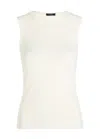 Joseph Scoop-neck Silk-blend Tank Top In White