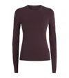 Joseph Stretch-silk Long-sleeve Top In Red