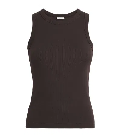 Joseph Stretch-cotton Yeux Tank Top In Brown