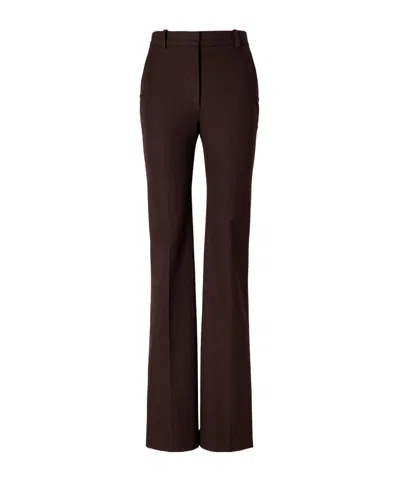 Joseph Tafira Stretch-gabardine Straight-leg Pants In Brown
