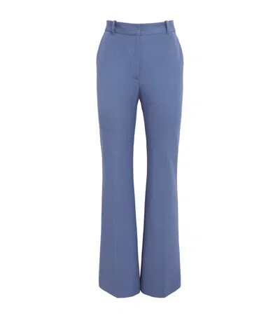 Joseph Stretch-gabardine Tafira Flared Trousers In Blue