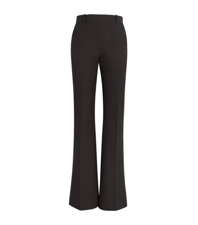 Joseph Stretch-gabardine Tafira Flared Trousers In Brown