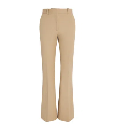 Joseph Stretch-gabardine Tafira Flared Trousers In Pink