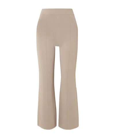 Joseph Stretch-knit Flared Track Pants In Neutral