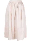Joseph Stretch Linen Cotton Siddons Skirt In Neutrals