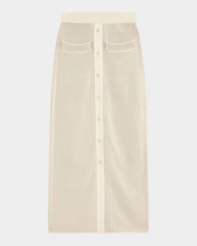 Joseph Elastic Waist Skirt In Ivory/quail