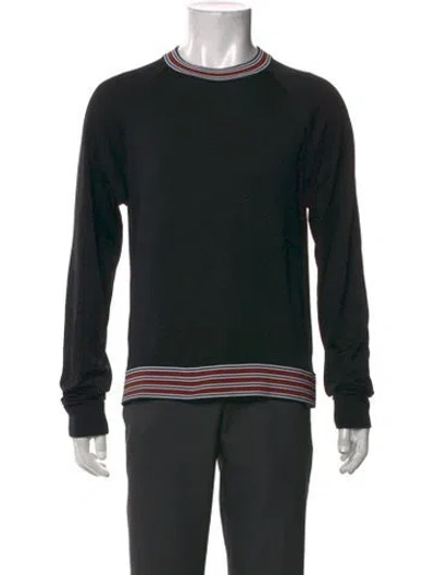 Pre-owned Joseph Striped Crew Neck Pullover In Black