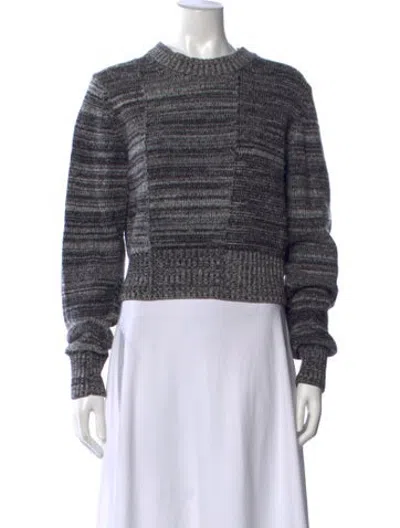 Pre-owned Joseph Striped Crew Neck Sweater In Black