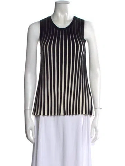 Pre-owned Joseph Striped Crew Neck Top In Black