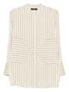 Joseph Striped-geometric Shirt In Neutral